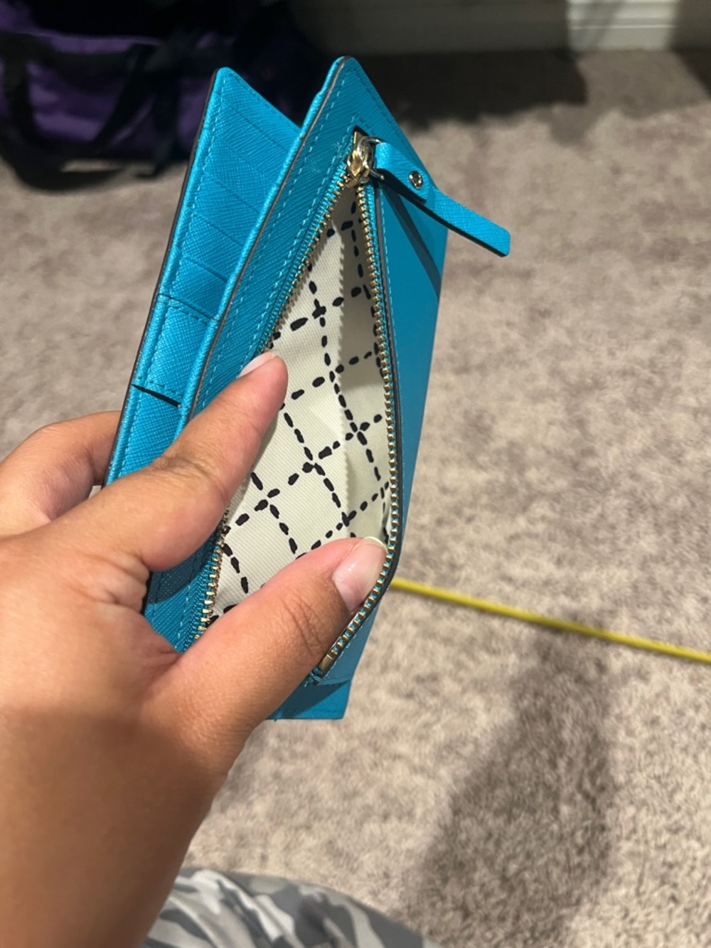 kate spade Teal Saffiano Leather Continental Wallet - Picture 4 of 4